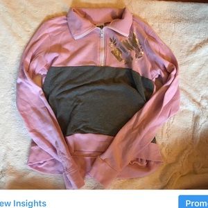 Pink quarter zip hoodie